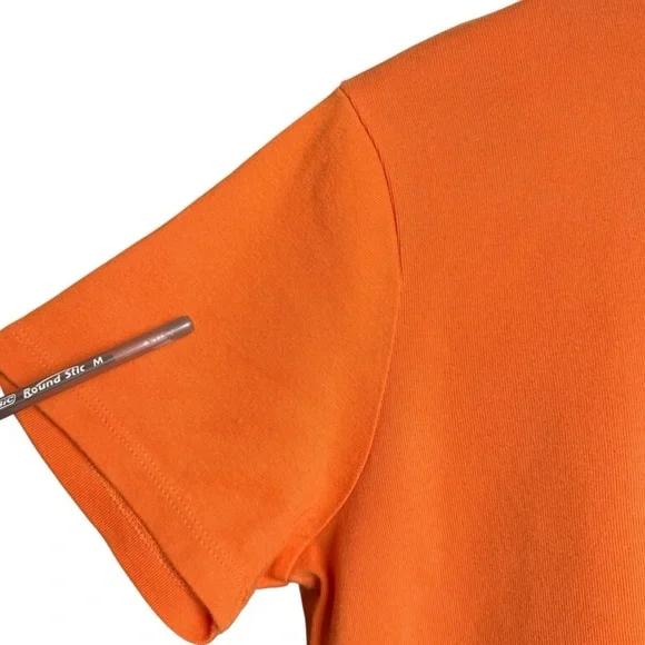 St. John’s Bay Embellished T-Shirt Women XL Orange Embroidered V-Neck - Picture 7 of 9